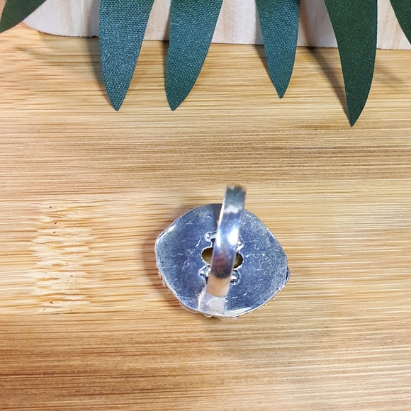 Tiger's Eye 925 Silver Plated Ring Size 5.5 - Picture 5 of 8